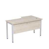 Стиль 2МД.142 (Сканди/Алюминий матовый) Стол криволинейный левый