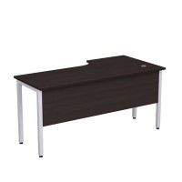 Стиль 2МД.143 (Венге/Алюминий матовый) Стол криволинейный левый