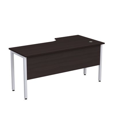 Стиль 2МД.143 (Венге/Алюминий матовый) Стол криволинейный левый