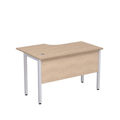 Стиль 2МД.144 (Дуб/Алюминий матовый) Стол криволинейный правый