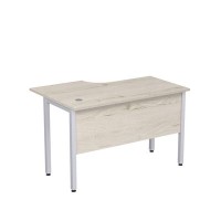 Стиль 2МД.144 (Сканди/Алюминий матовый) Стол криволинейный правый