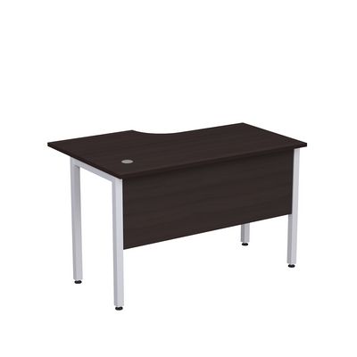 Стиль 2МД.144 (Венге/Алюминий матовый) Стол криволинейный правый