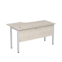 Стиль 2МД.145 (Сканди/Алюминий матовый) Стол криволинейный правый