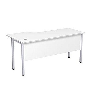 Стиль 2МД.146 (Белый/Алюминий матовый) Стол криволинейный правый