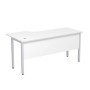 Стиль 2МД.146 (Белый/Алюминий матовый) Стол криволинейный правый