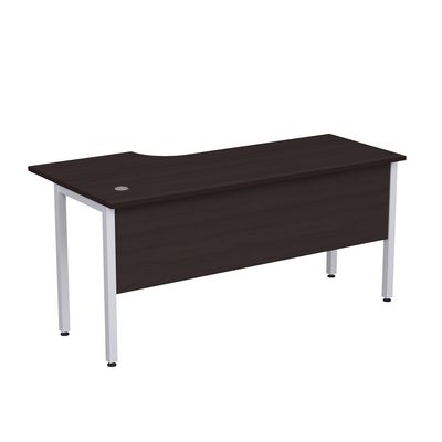 Стиль 2МД.146 (Венге/Алюминий матовый) Стол криволинейный правый