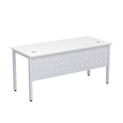 Стиль 2МК.104 (Белый/Алюминий матовый) Стол рабочий