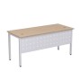 Стиль 2МК.104 (Дуб/Алюминий матовый) Стол рабочий