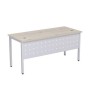 Стиль 2МК.104 (Сканди/Алюминий матовый) Стол рабочий