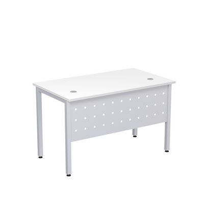 Стиль 2МК.108 (Белый/Алюминий матовый) Стол рабочий