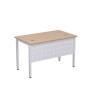 Стиль 2МК.108 (Дуб/Алюминий матовый) Стол рабочий