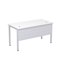 Стиль 2МК.109 (Белый/Алюминий матовый) Стол рабочий