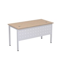 Стиль 2МК.109 (Дуб/Алюминий матовый) Стол рабочий