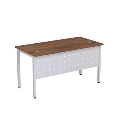 Стиль 2МК.109 (Шамони темный/Алюминий матовый) Стол рабочий