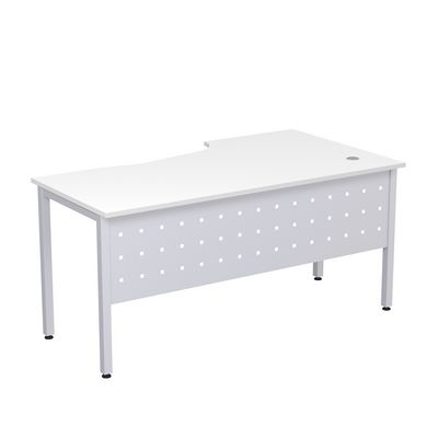 Стиль 2МК.120 (Белый/Алюминий матовый) Стол криволинейный левый