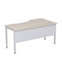 Стиль 2МК.120 (Сканди/Алюминий матовый) Стол криволинейный левый
