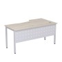 Стиль 2МК.120 (Сканди/Алюминий матовый) Стол криволинейный левый