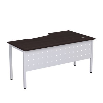 Стиль 2МК.120 (Венге/Алюминий матовый) Стол криволинейный левый