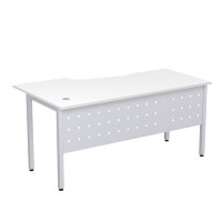 Стиль 2МК.121 (Белый/Алюминий матовый) Стол криволинейный правый