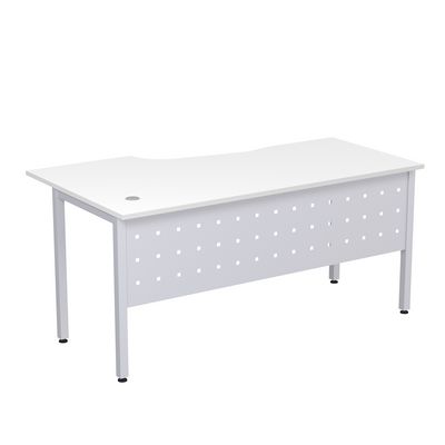 Стиль 2МК.121 (Белый/Алюминий матовый) Стол криволинейный правый