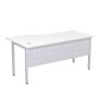 Стиль 2МК.121 (Белый/Алюминий матовый) Стол криволинейный правый