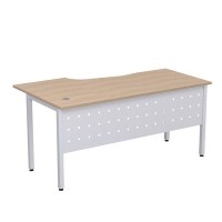 Стиль 2МК.121 (Дуб/Алюминий матовый) Стол криволинейный правый