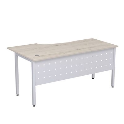 Стиль 2МК.121 (Сканди/Алюминий матовый) Стол криволинейный правый