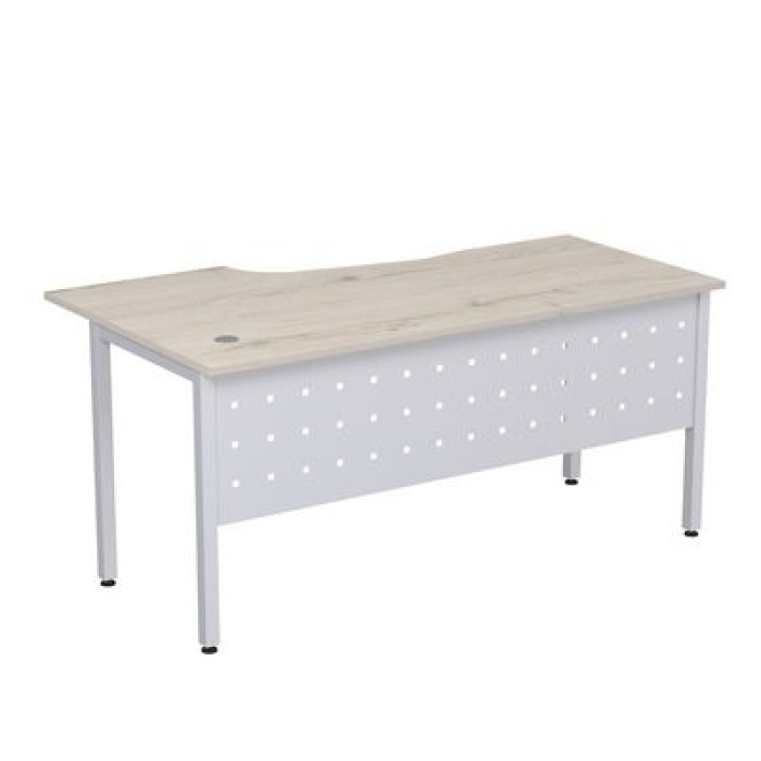 Стиль 2МК.121 (Сканди/Алюминий матовый) Стол криволинейный правый