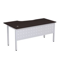 Стиль 2МК.121 (Венге/Алюминий матовый) Стол криволинейный правый