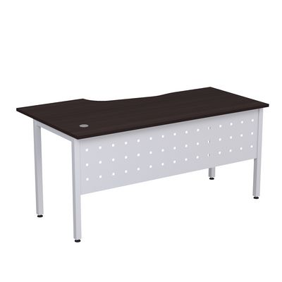 Стиль 2МК.121 (Венге/Алюминий матовый) Стол криволинейный правый