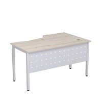 Стиль 2МК.122 (Сканди/Алюминий матовый) Стол криволинейный левый