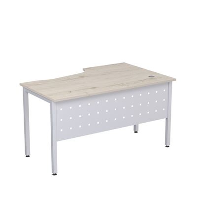 Стиль 2МК.122 (Сканди/Алюминий матовый) Стол криволинейный левый