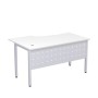 Стиль 2МК.123 (Белый/Алюминий матовый) Стол криволинейный правый