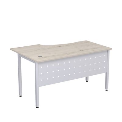 Стиль 2МК.123 (Сканди/Алюминий матовый) Стол криволинейный правый