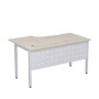 Стиль 2МК.123 (Сканди/Алюминий матовый) Стол криволинейный правый