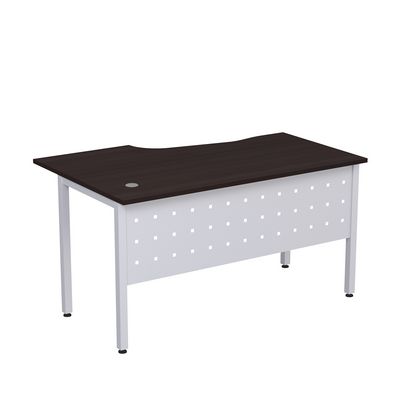 Стиль 2МК.123 (Венге/Алюминий матовый) Стол криволинейный правый