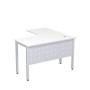 Стиль 2МК.128 (Белый/Алюминий матовый) Стол криволинейный левый