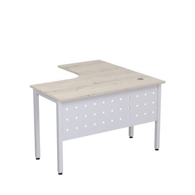 Стиль 2МК.128 (Сканди/Алюминий матовый) Стол криволинейный левый