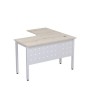 Стиль 2МК.128 (Сканди/Алюминий матовый) Стол криволинейный левый