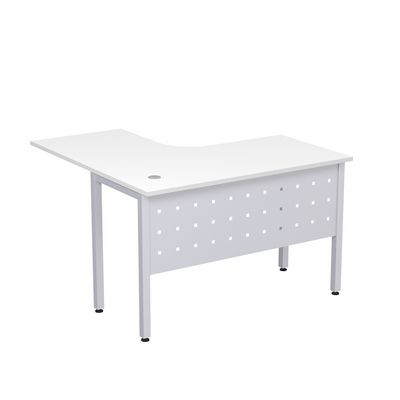 Стиль 2МК.129 (Белый/Алюминий матовый) Стол криволинейный правый