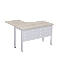 Стиль 2МК.129 (Сканди/Алюминий матовый) Стол криволинейный правый