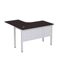 Стиль 2МК.129 (Венге/Алюминий матовый) Стол криволинейный правый