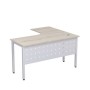 Стиль 2МК.130 (Сканди/Алюминий матовый) Стол криволинейный левый