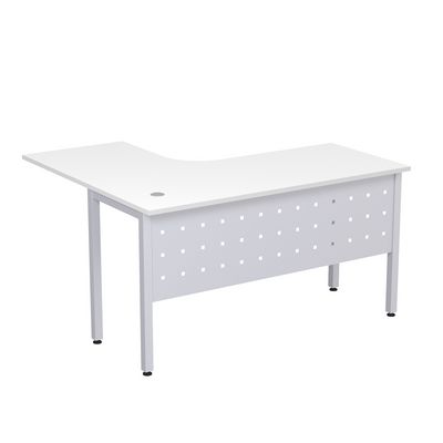 Стиль 2МК.131 (Белый/Алюминий матовый) Стол криволинейный правый