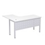 Стиль 2МК.131 (Белый/Алюминий матовый) Стол криволинейный правый