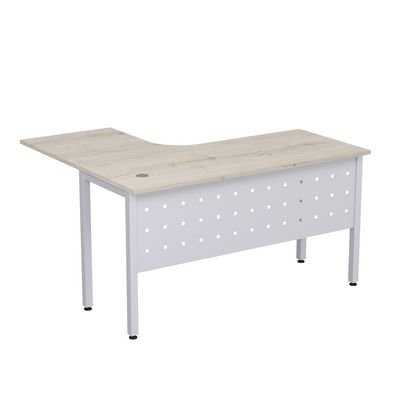 Стиль 2МК.131 (Сканди/Алюминий матовый) Стол криволинейный правый