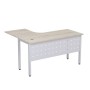 Стиль 2МК.131 (Сканди/Алюминий матовый) Стол криволинейный правый