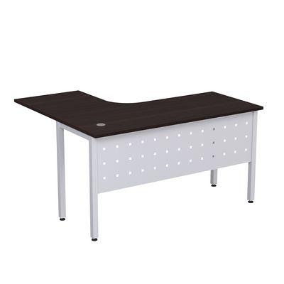 Стиль 2МК.131 (Венге/Алюминий матовый) Стол криволинейный правый