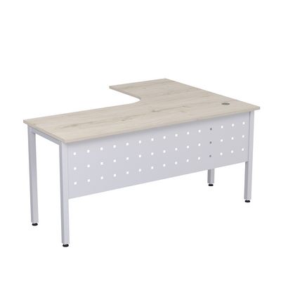 Стиль 2МК.132  (Сканди/Алюминий матовый) Стол криволинейный левый