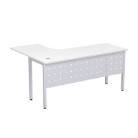 Стиль 2МК.133 (Белый/Алюминий матовый) Стол криволинейный правый